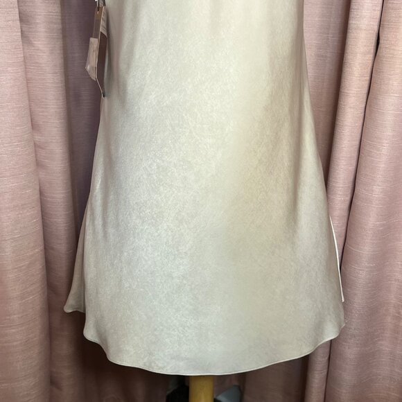 Carole Little Women's Size 14 Ivory A-Line Satin Dress NWT Career Elegant USA - Picture 7 of 14